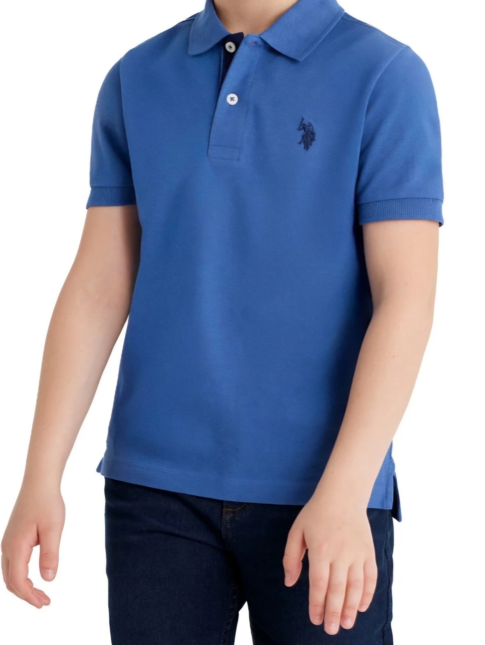 U.S. Polo Assn Boys Polo Shirt XXL 18 Blue NWT Classic Cotton Short Sleeve